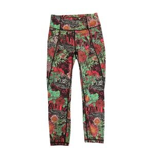 Lululemon Multi Floral Animal Print High Rise Leggings Size 4 (1252)